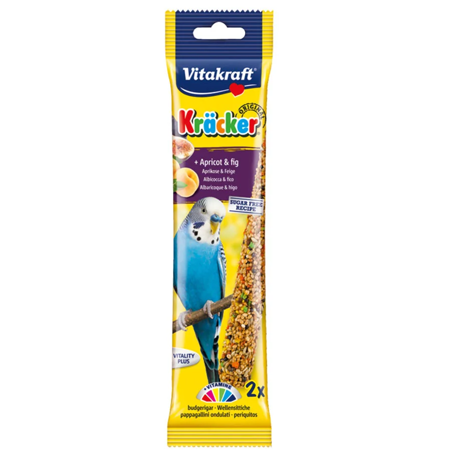High-Grade Vitakraft Apricot Fig Budgie Treat Sticks 2 Pack Original Design