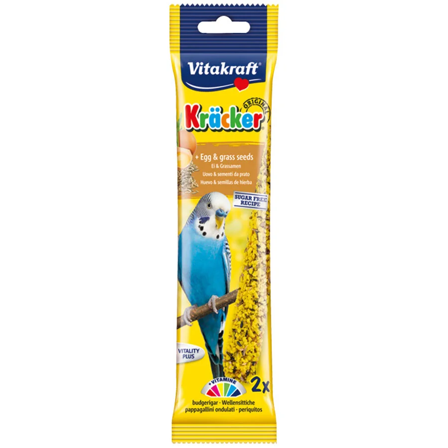 Professional Vitakraft Egg Grass Seeds Budgie Treat Sticks 2 Pack Practical