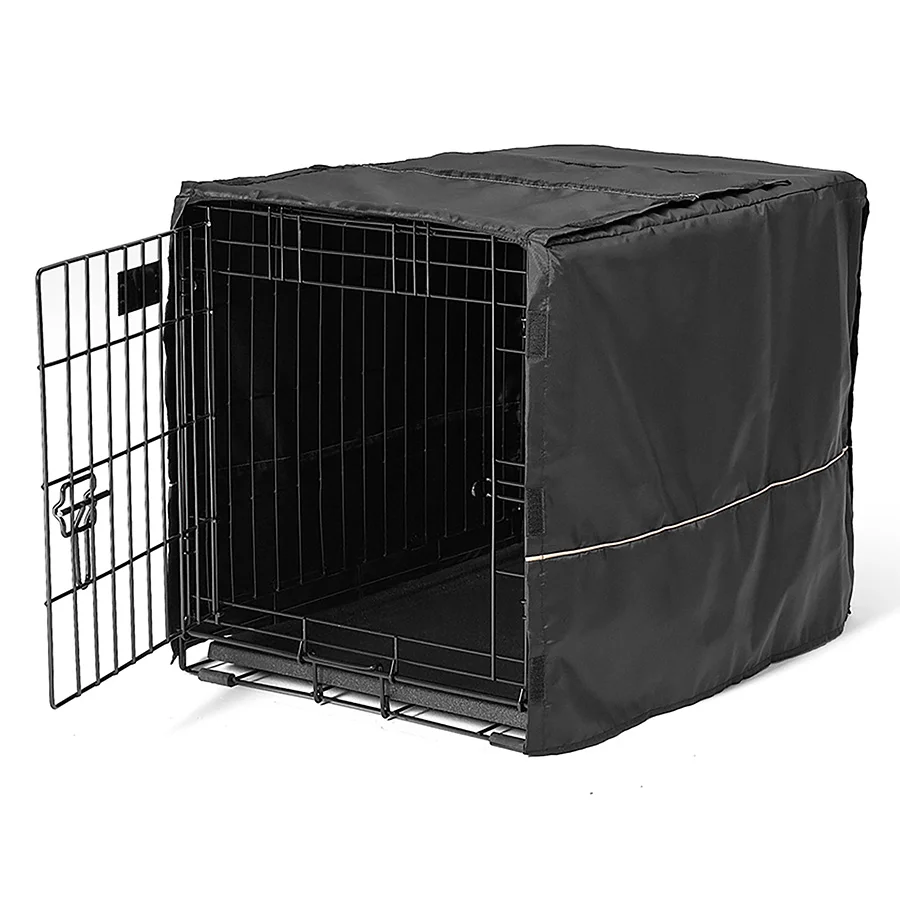 Smooth Midwest Homes for Pets Quiet Time Dog Crate Cover Black Refined