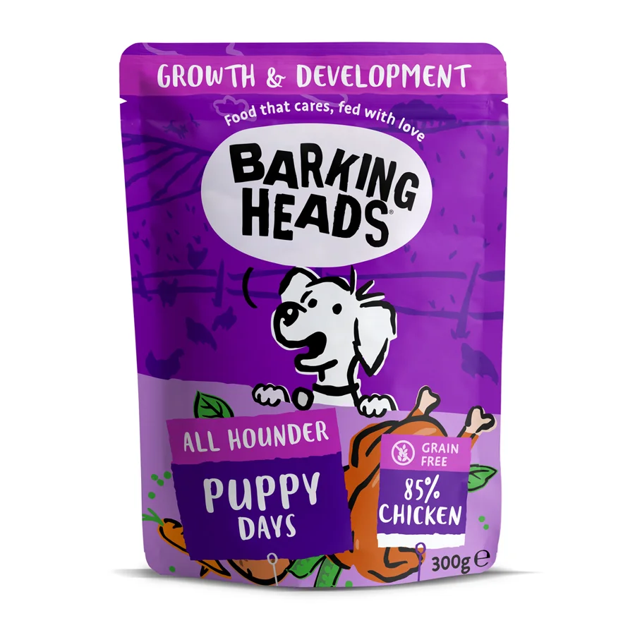 Trusted Barking Heads Puppy Days Wet Puppy Food Chicken 300g Flexible