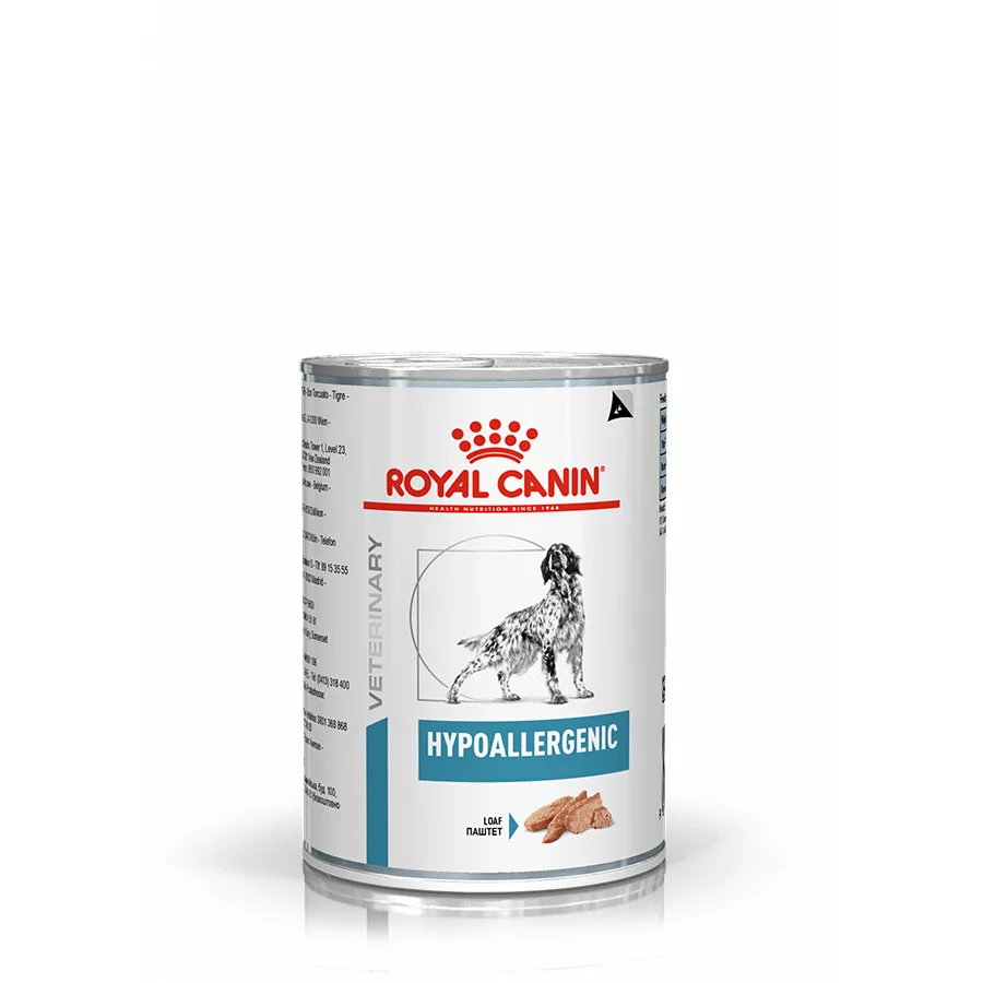 Quality Royal Canin Veterinary Hypoallergenic Adult Wet Dog Food 12x400g Consistent