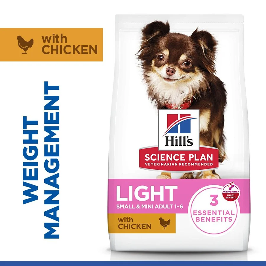 Flexible Hill x27 s Science Plan Light Dry Small Mini Breed Adult Dog Food 1.5kg Classic