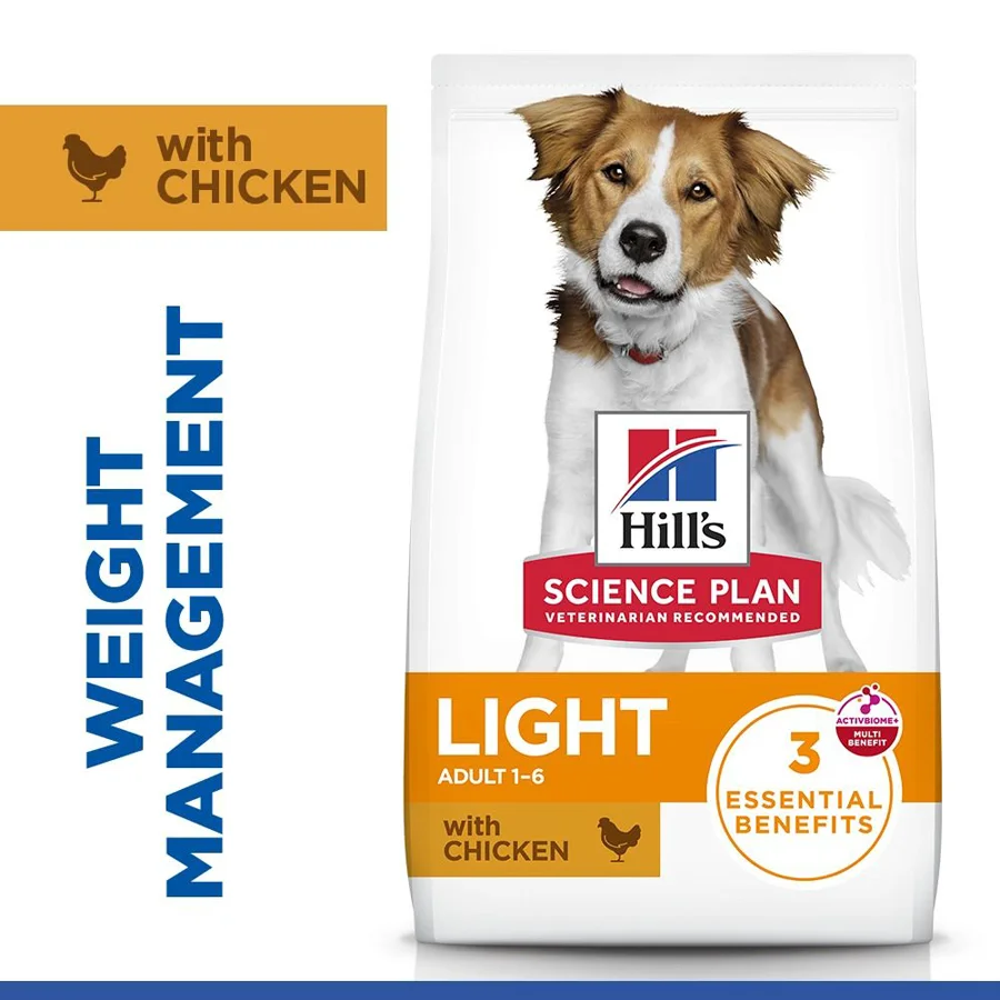 Classic Hill x27 s Science Plan Light Adult Medium Breed Dry Dog Food Chicken 14kg Fine