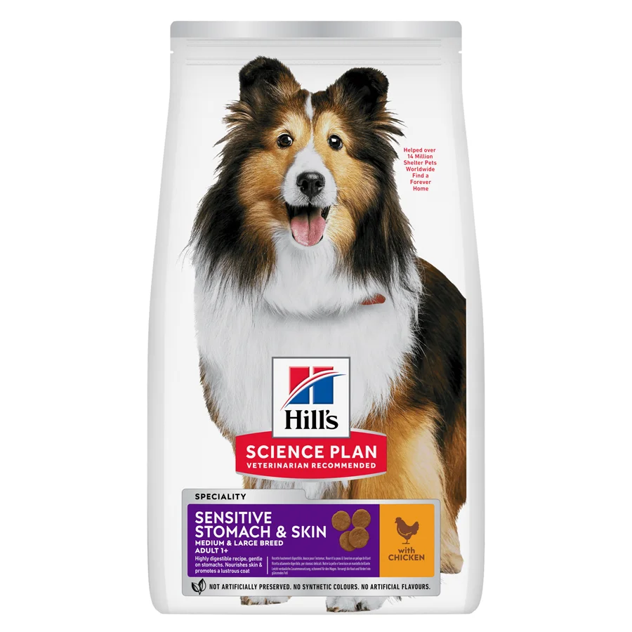 Convenient Hill x27 s Science Plan Sensitive Stomach Skin Medium Adult Dry Dog Food 14kg Excellent