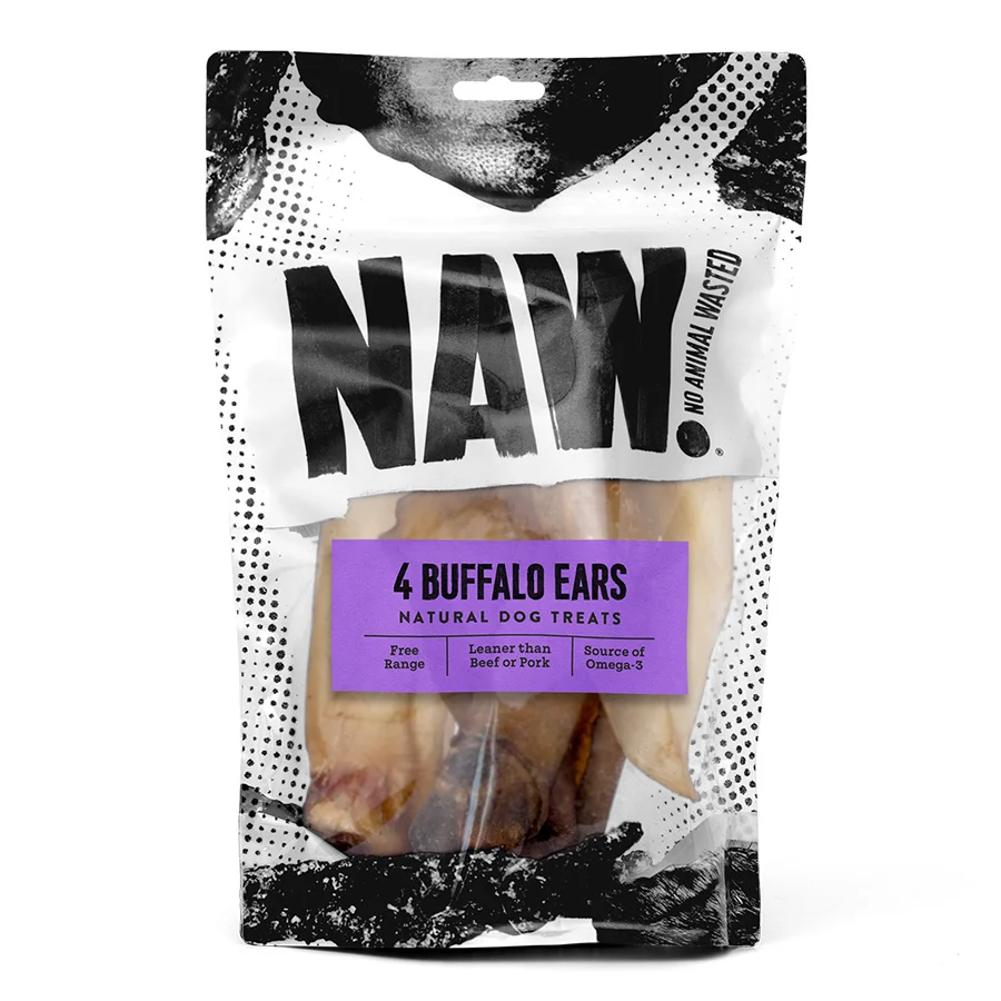 Prestigious NAW Buffalo Ears Dog Treat 4 Pack Eco-Friendly