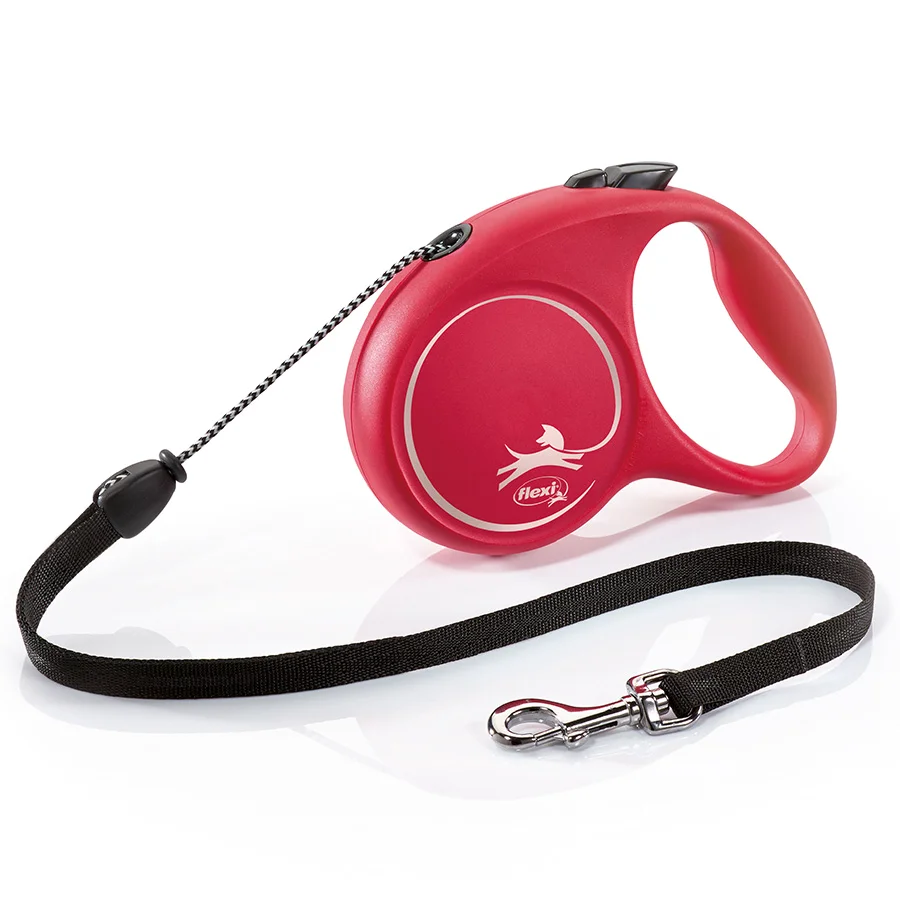 Secure Flexi Fun Extending Dog Lead Cord 5m Red Medium Fine Crafted