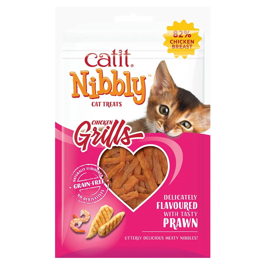 Flexible Catit Nibbly Grills Cat Treats Chicken Prawn 30g Exceptional