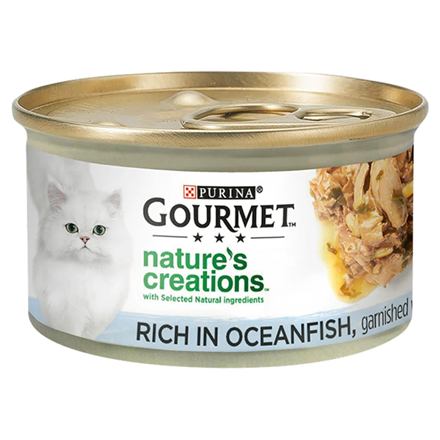 Effective Gourmet Nature x27 s Creations Wet Adult Cat Food Ocean Fish with Spinach and Rice 85g Professional