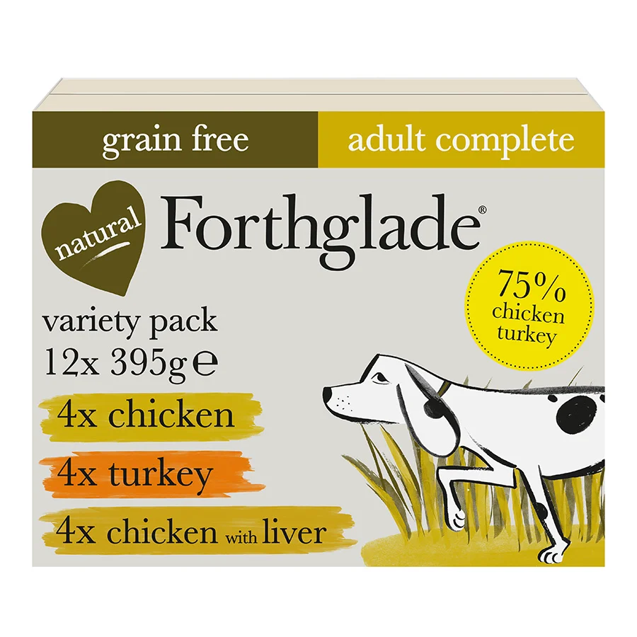 Elegant Forthglade Grain Complete Wet Adult Dog Food Poultry Variety 12x395g Trusted
