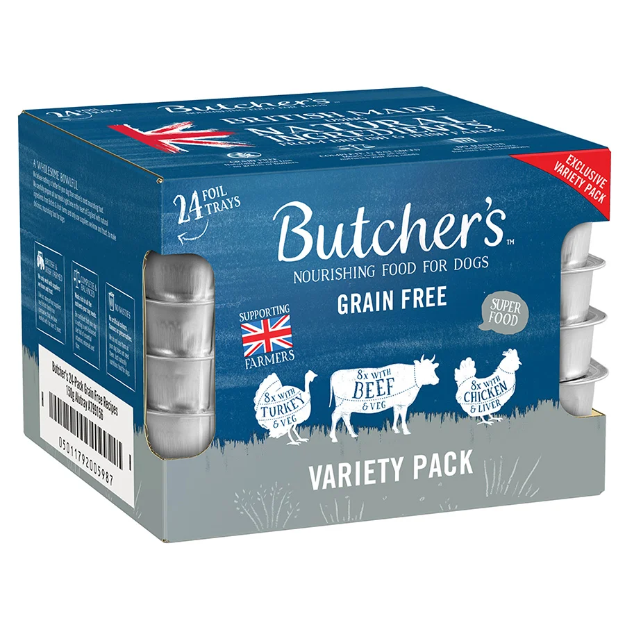 Functional Butcher x27 s Grain Adult Wet Dog Food Mixed Variety 24x150g Next-Generation