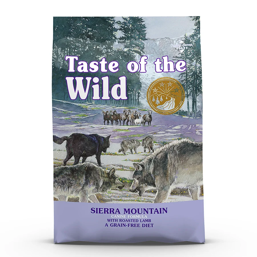 Natural Taste of the Wild Sierra Mountain Grain Dry Dog Food Lamb 12.2kg Sophisticated