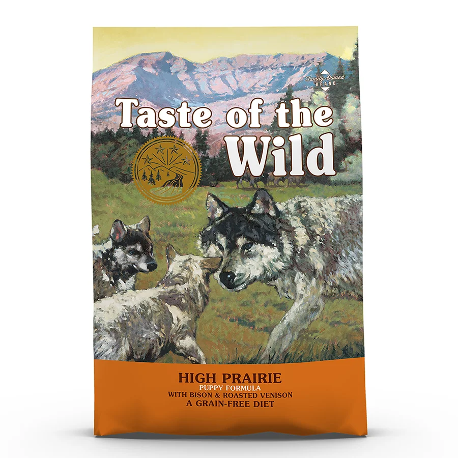 High-End Taste of the Wild High Prairie Grain Puppy Dry Dog Food Venison Bison 12.2kg Effective