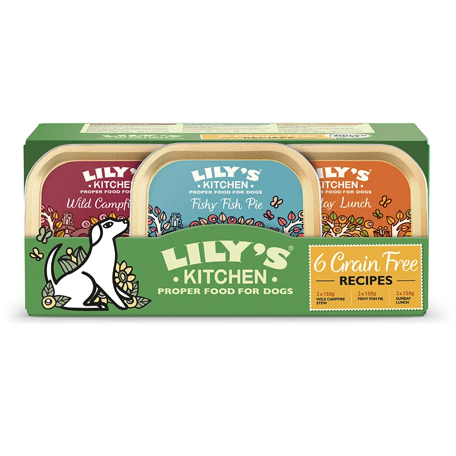Trendy Lily x27 s Kitchen Grain Proper Dog Food Multipack 6x150g Breathable