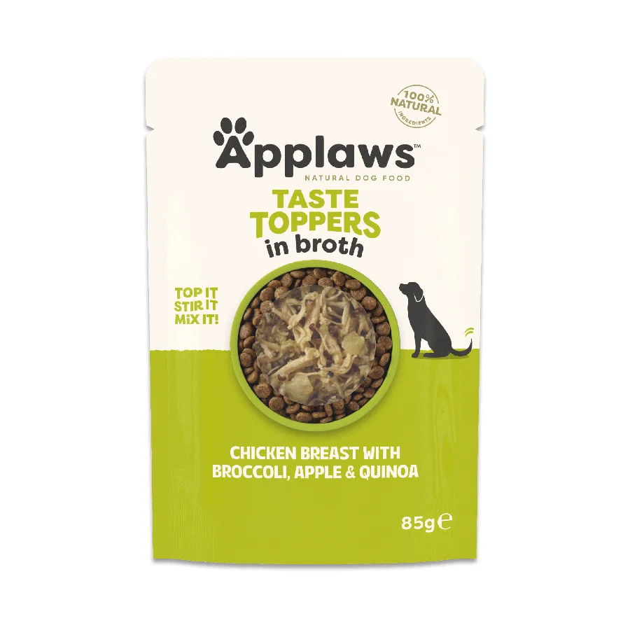 Exclusive Applaws Taste Toppers Wet Dog Food Chicken Veg In Broth 85g Casual