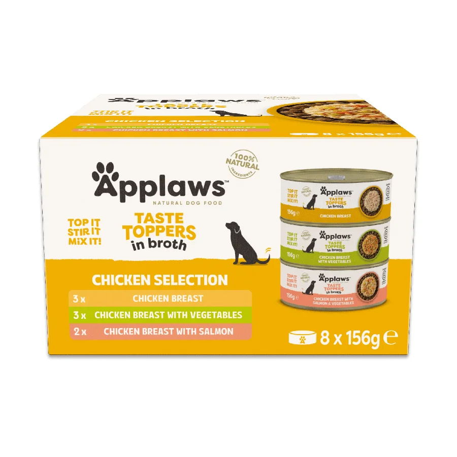 Artisan Applaws Taste Toppers Wet Dog Food Broth Selection 8x156g High-Performance