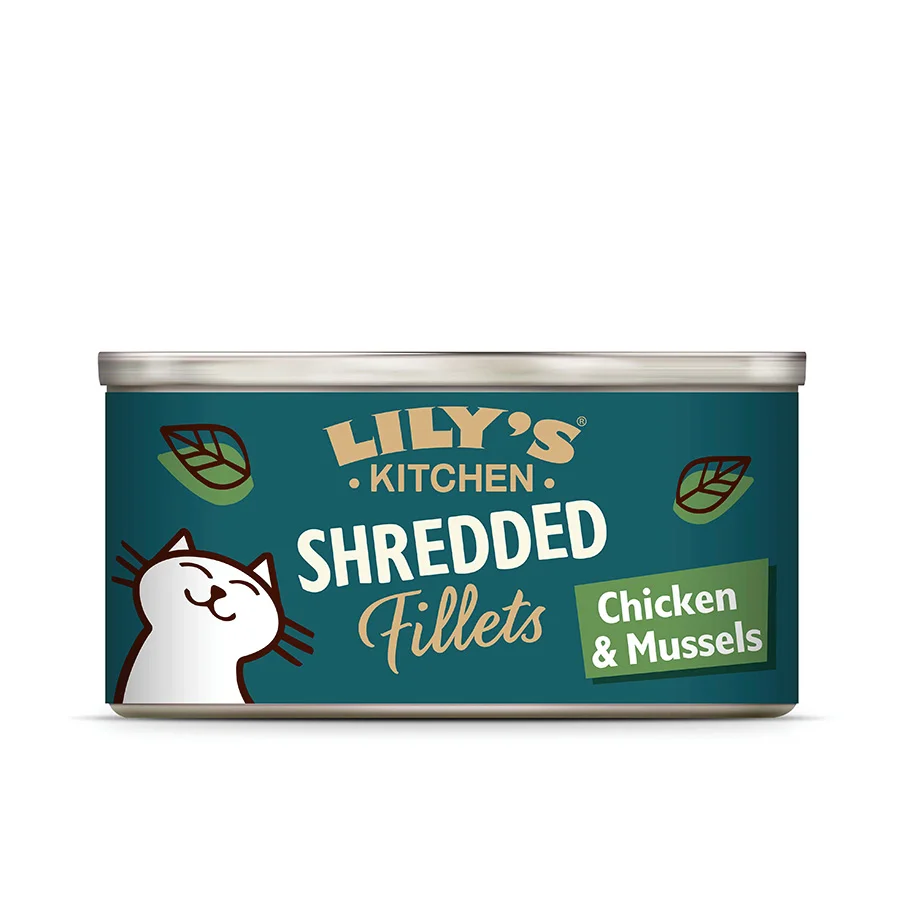 User-Friendly Lily x27 s Kitchen Wet Cat Food Shredded Fillets Chicken Mussels 70g Easy-to-Use