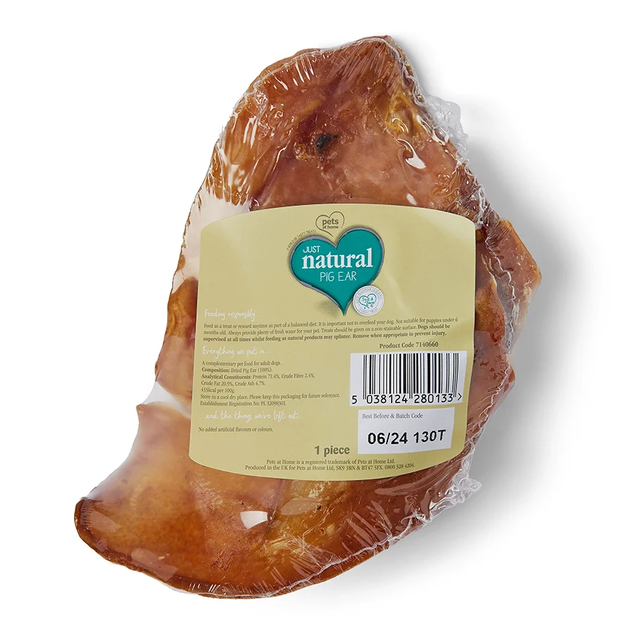 Advanced Pets at Home Natural Pig Ear Dog Treat Versatile