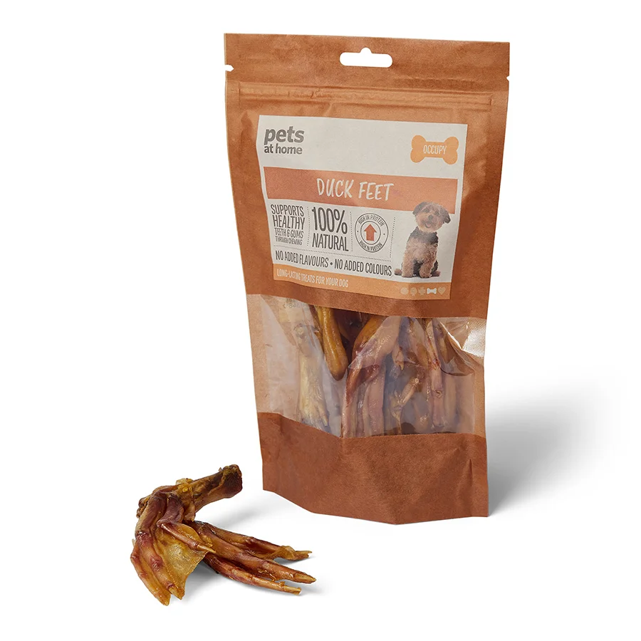Contemporary Pets at Home Natural Dog Treat Duck Feet 100g Classic