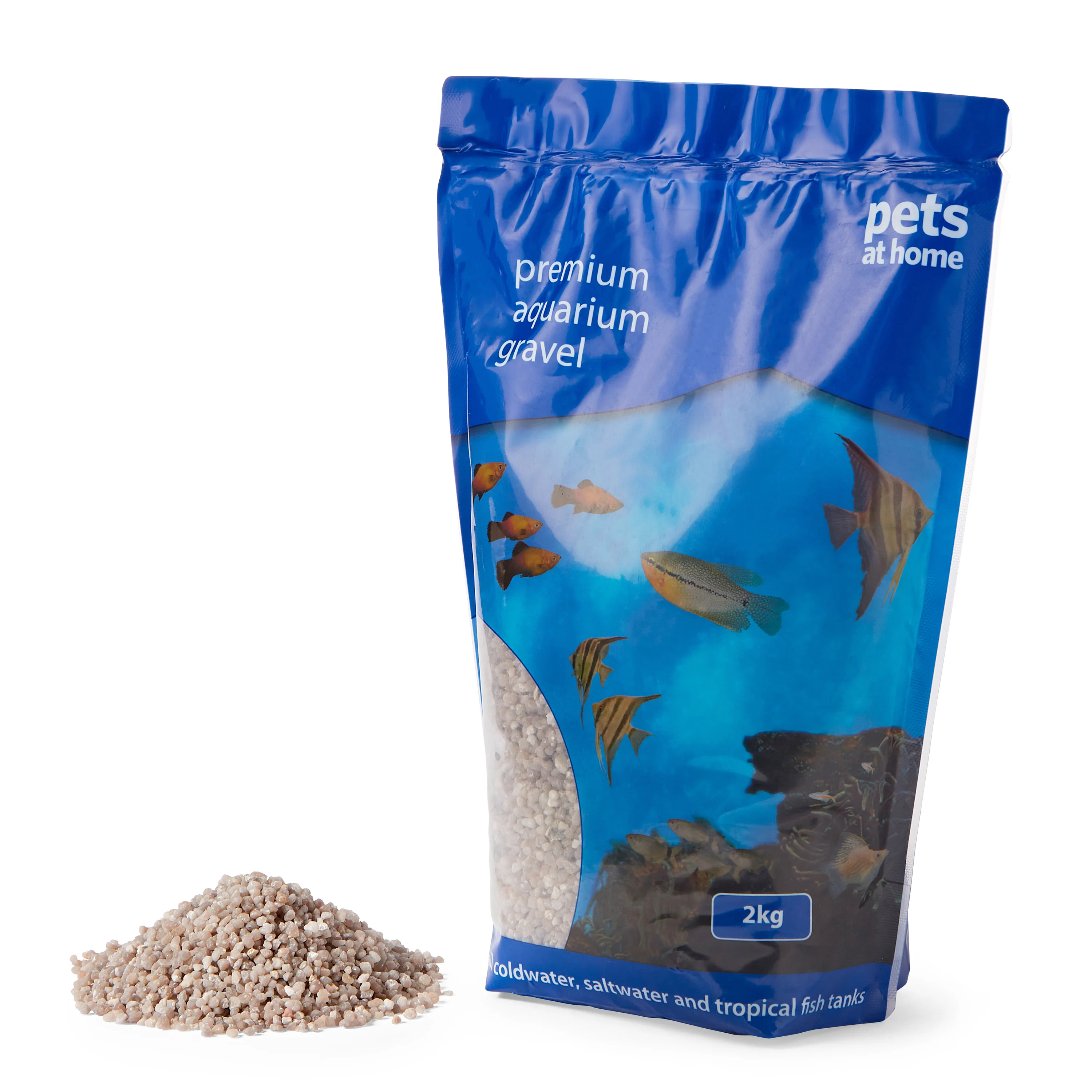 Casual Pets at Home Aquarium Gravel Grey 2kg Environmentally Friendly