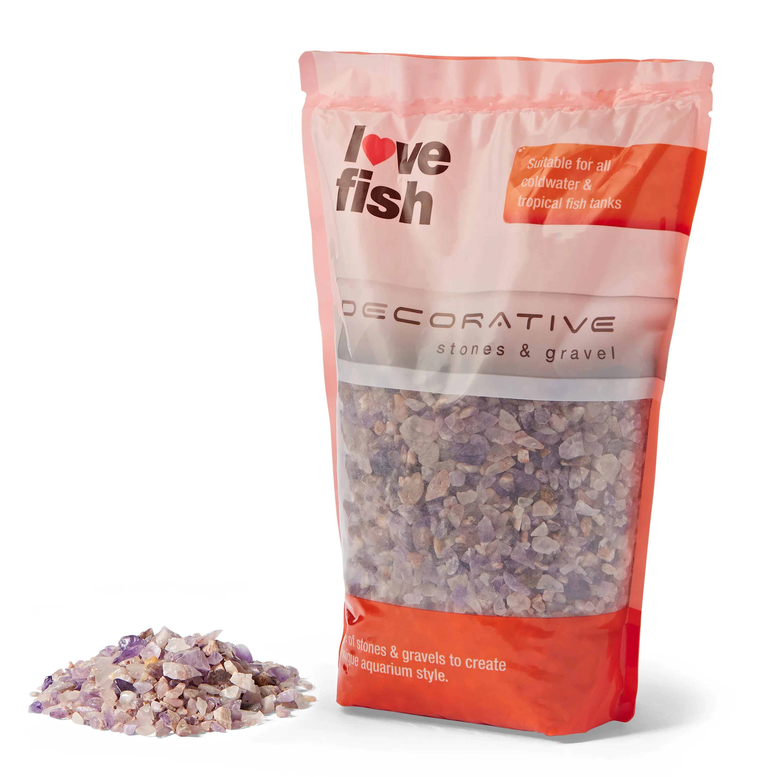 Certified Love Fish Aquarium Gravel Amethyst 2kg High-Grade