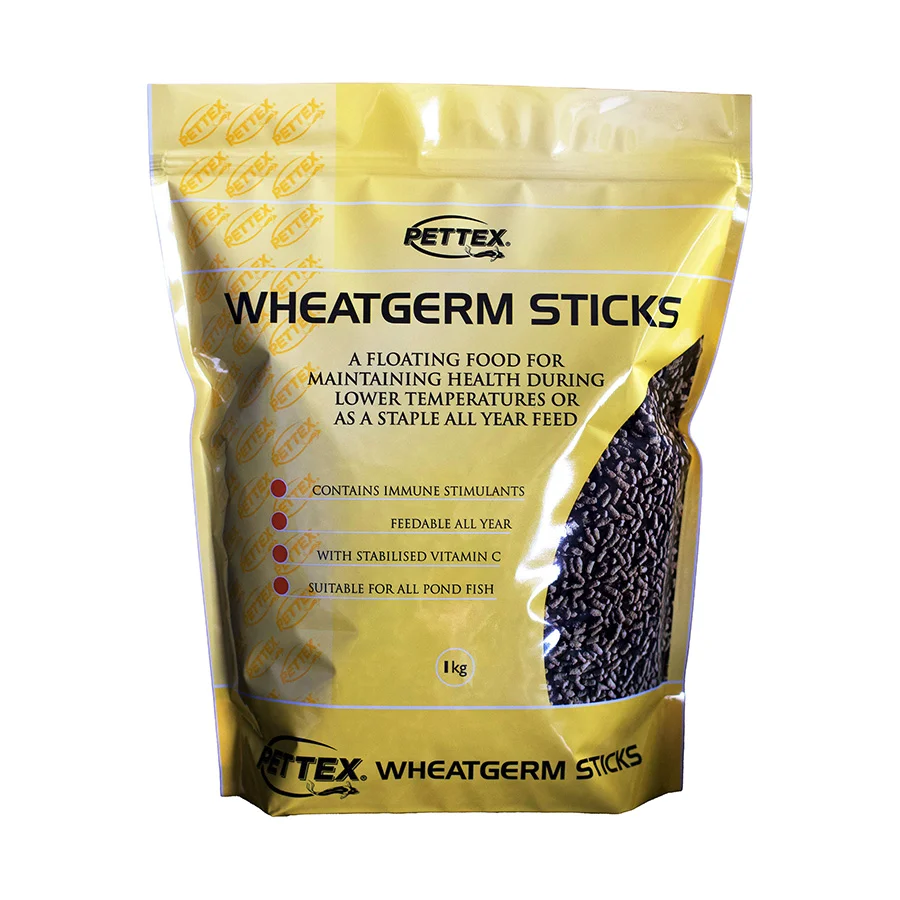 Natural Pettex Premium Pond Sticks Wheatgerm 1kg Expertly Made