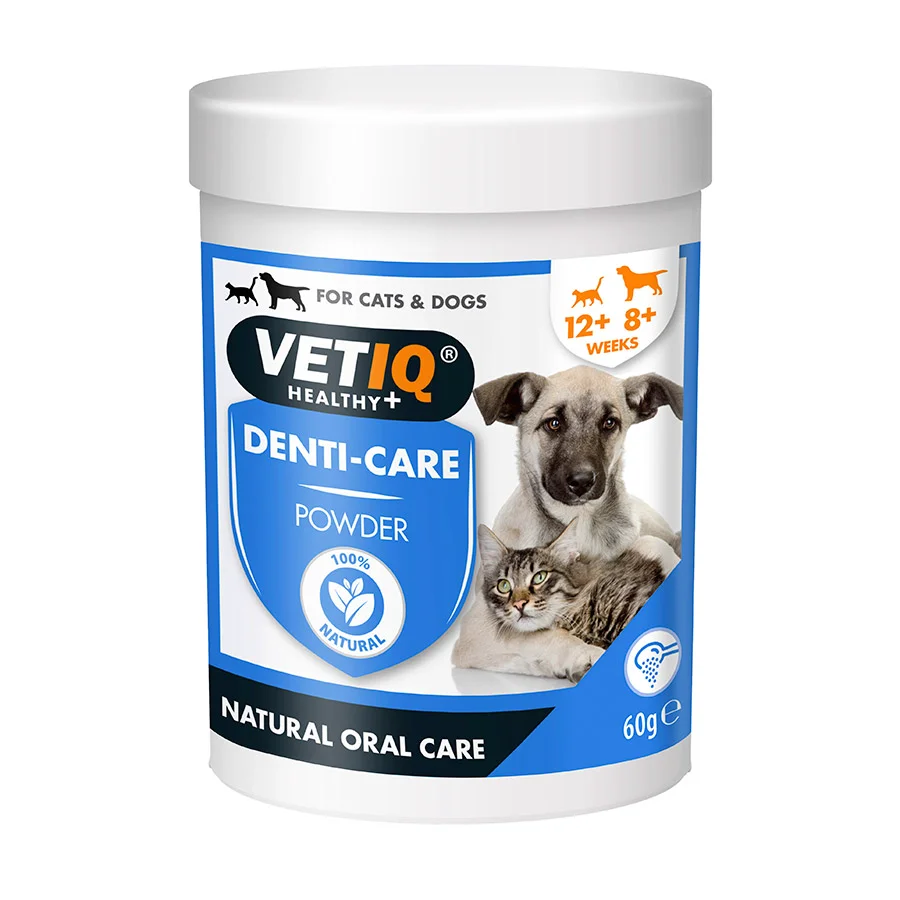 Authentic VetIQ Denti-Care Granules Cat Dog 60g Solid
