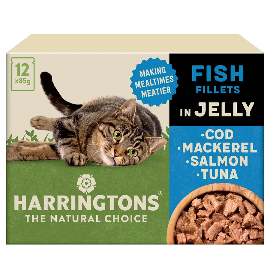 Versatile Harringtons Wet Cat Food Fish In Jelly 12x85g Professional
