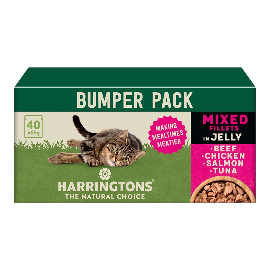 Elite Harringtons Wet Cat Food Mixed In Jelly 40x85g Casual