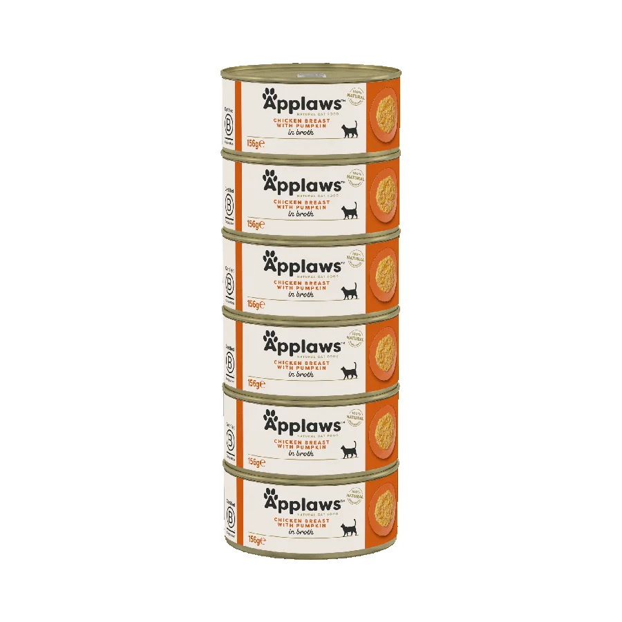 Versatile Applaws Natural Wet Adult Cat Food Chicken Pumpkin 6x156g Trendy