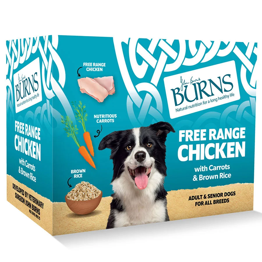 Proven Burns Range Wet Dog Food Chicken， Carrots Brown Rice Classic