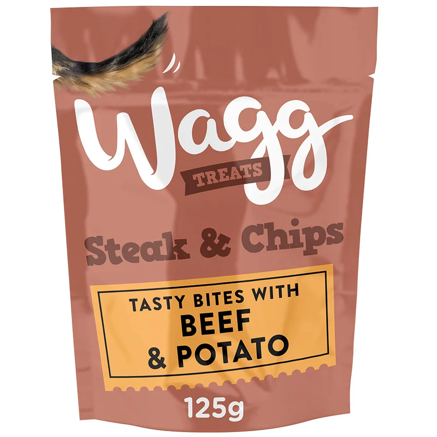 Trendy Wagg Dog Treats Steak Chips 125g High-End