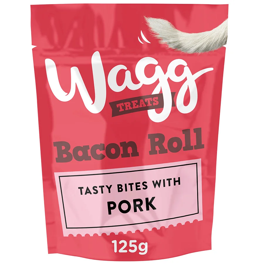 Elegant Wagg Dog Bacon Roll Treats 125g Easy-to-Use