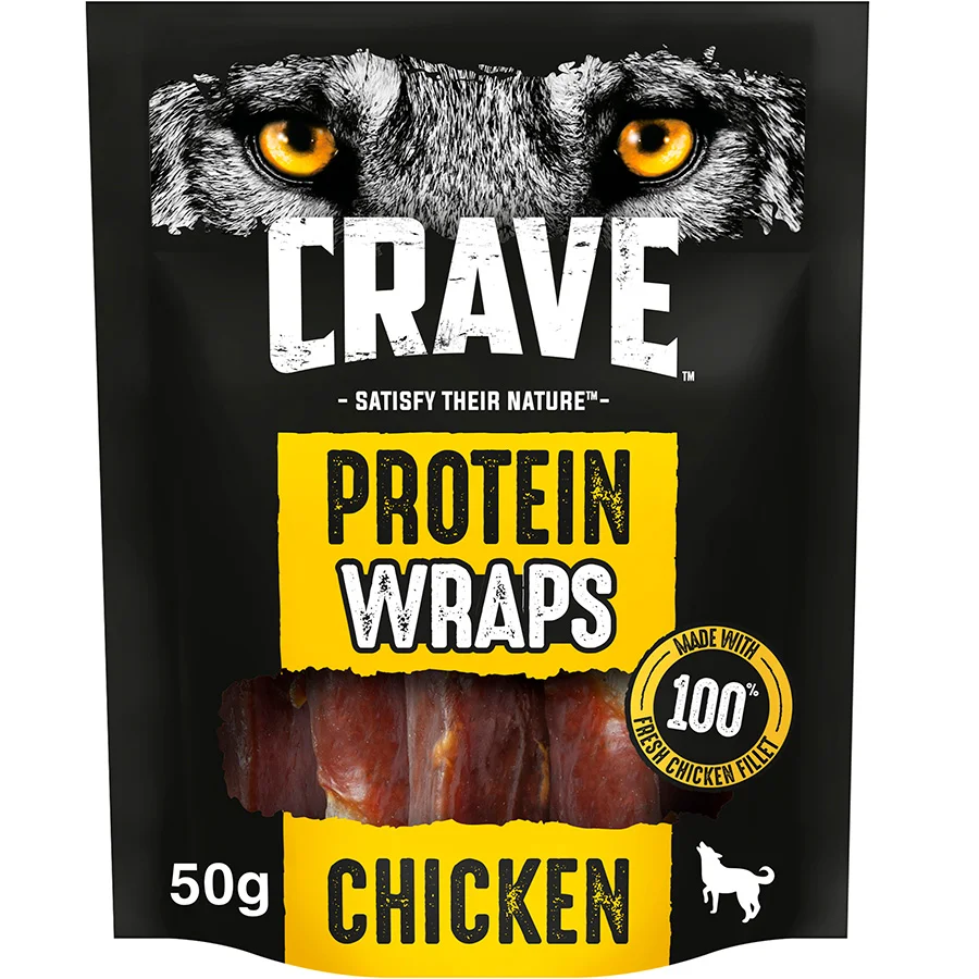 First-Class Crave Grain Wrap Adult Dog Treats Chicken 50g Elegant