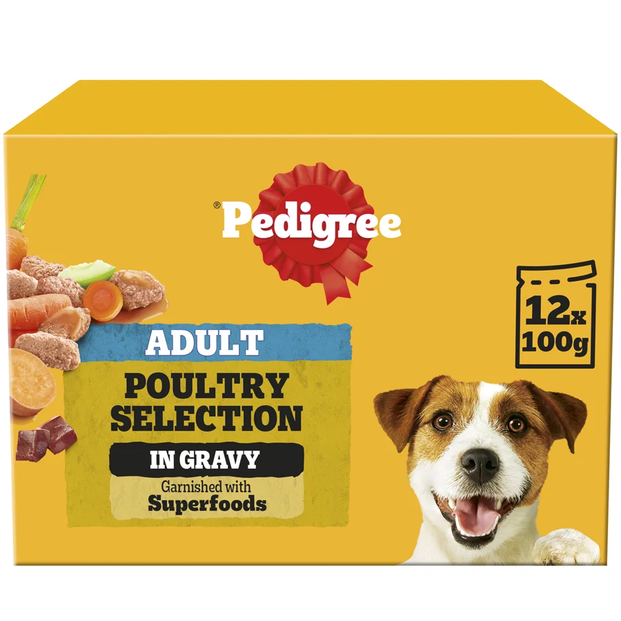Artisan Pedigree Adult Wet Dog Food Poultry In Gravy 12x100g Unique