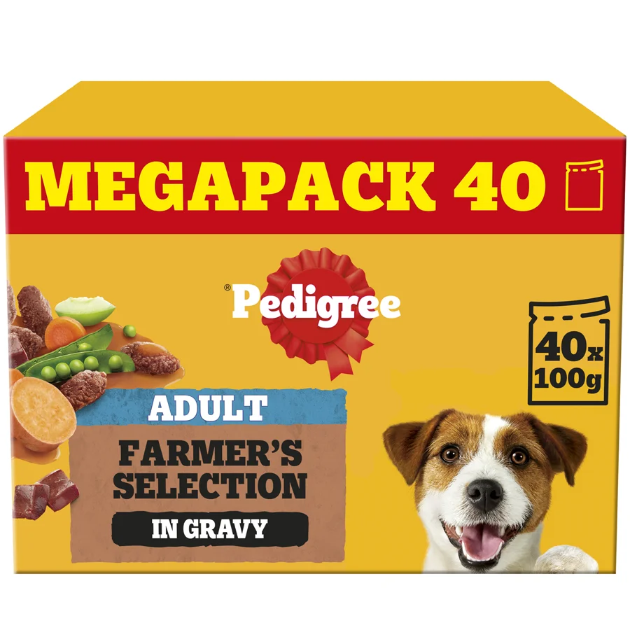 Organic Pedigree Wet Adult Dog Food Mixed In Gravy 40x100g Original