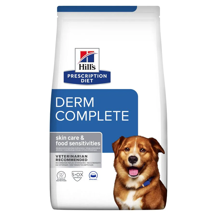 Excellent Hill x27 s Prescription Diet Derm Complete Skin Care Dry Dog Food Rice Egg 12kg Reliable