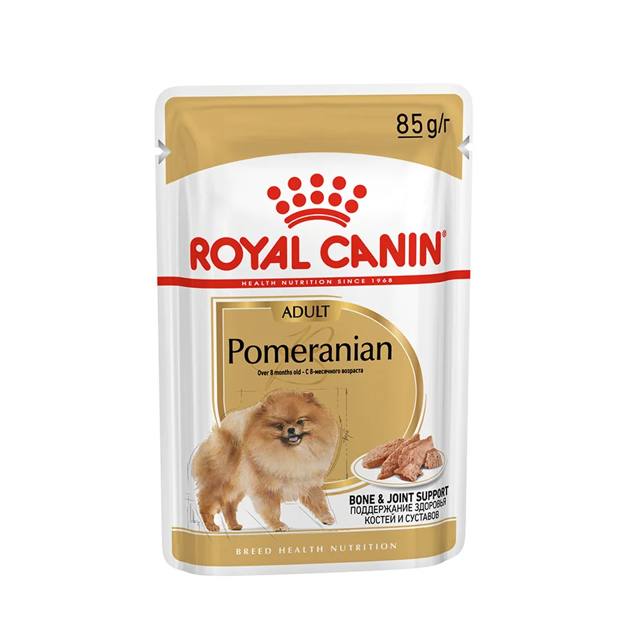 Clean Royal Canin Pomeranian Adult Wet Dog Food 12x85g Powerful