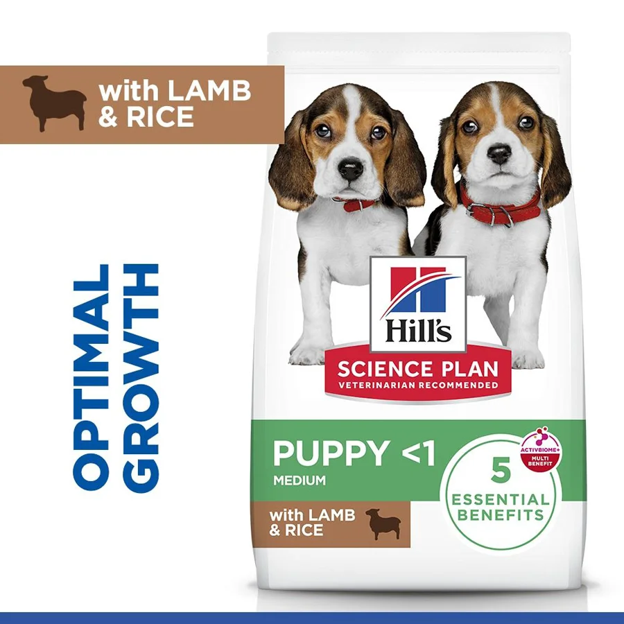 High-Performance Hill x27 s Science Plan Medium Breed Puppy Dry Dog Food Lamb Rice 18kg Smooth