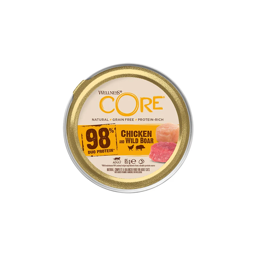 Specialty Wellness Core Complete Wet Adult Cat Food Chicken Wild Boar 12x85g Relaxed