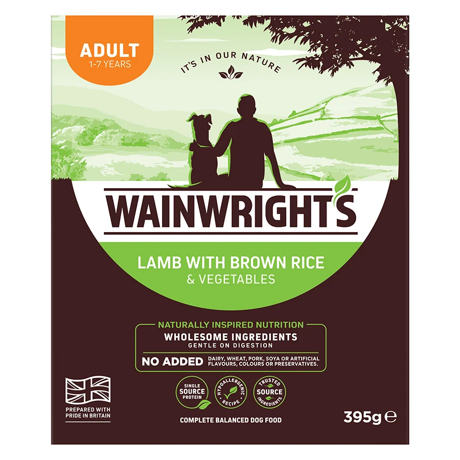 Pure Wainwright x27 s Adult Wet Dog Food Lamb with Rice Organic