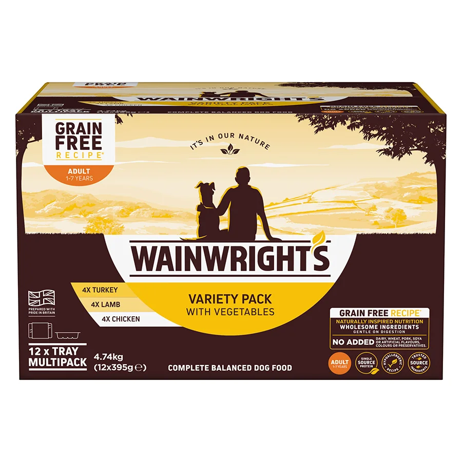 Pure Wainwright x27 s Grain Adult Wet Dog Food Variety Clean