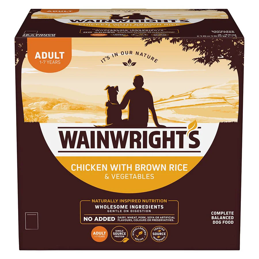 Carefully Designed Wainwright x27 s Adult Wet Dog Food Chicken with Brown Rice Reliable