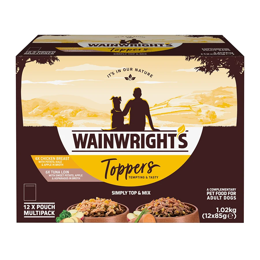 Verified Wainwright x27 s Toppers Wet Adult Dog Food 12x85g Original