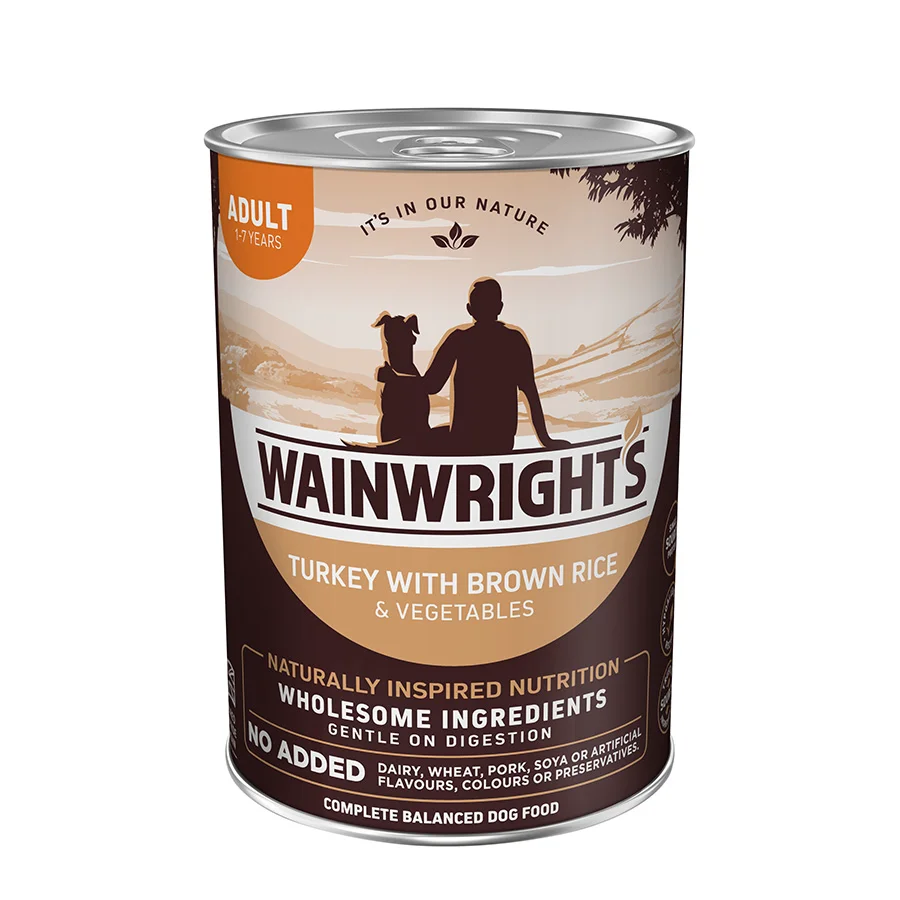 Fashionable Wainwright x27 s Adult Wet Dog Food Turkey with Brown Rice Premium