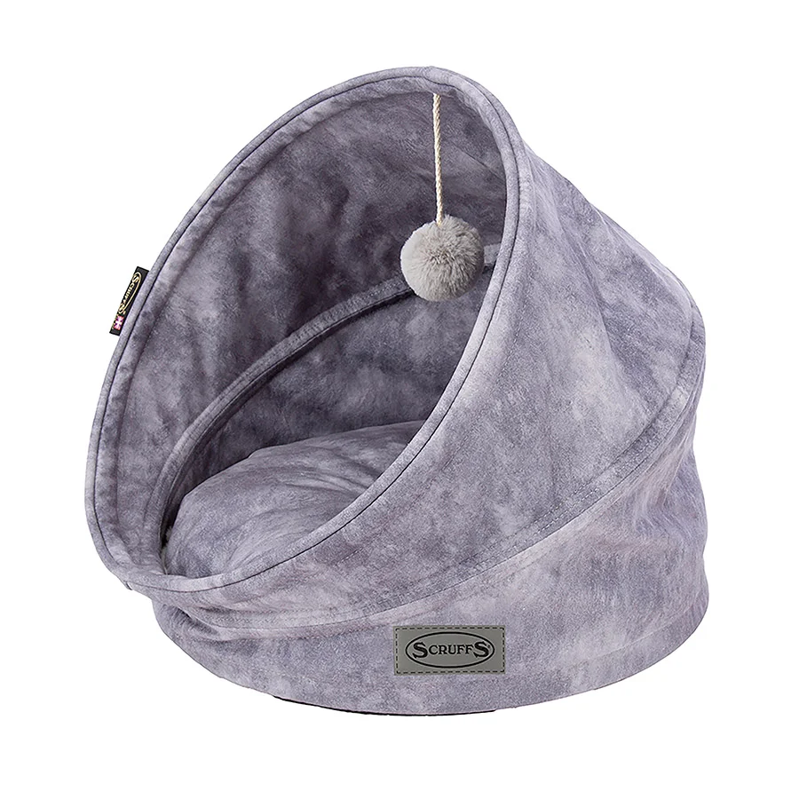 Luxury Scruffs Kensington Cat Bed Grey Large Natural