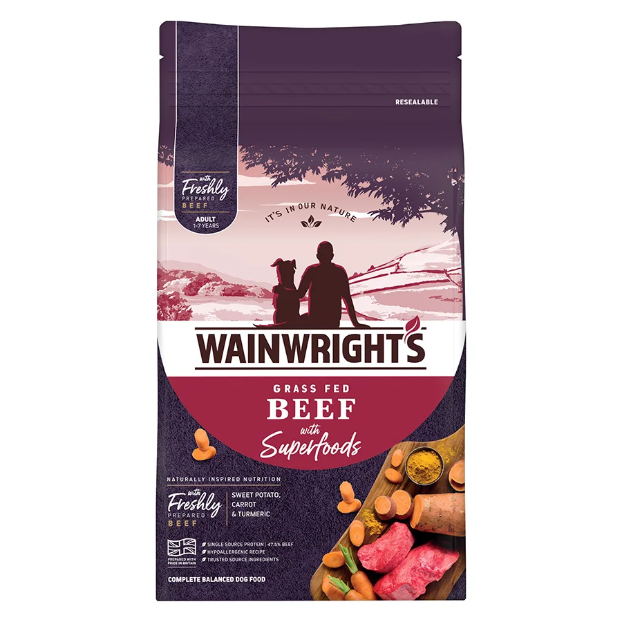 Secure Wainwright x27 s Dry Adult Dog Food Beef With Superfoods Superior