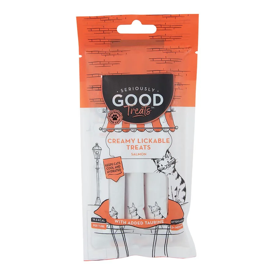 User-Friendly Seriously Good Creamy Lickable Kitten Cat Treats Salmon Outstanding
