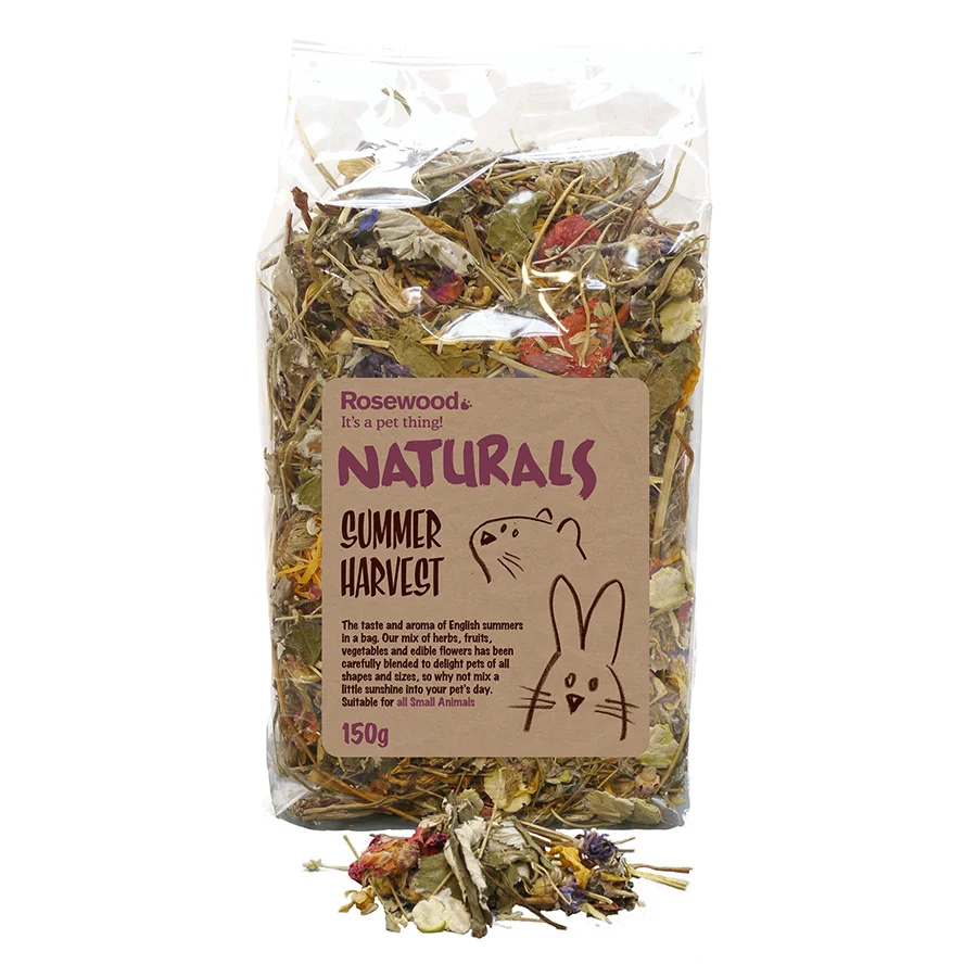 High-Quality Naturals Summer Harvest Salad Small Animal Treat Mix 150g Versatile