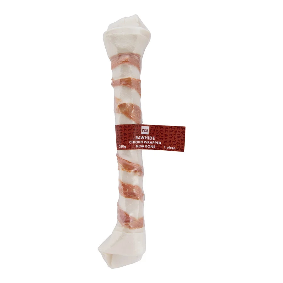 Trusted Pets at Home Rawhide Chicken Wrapped Mega Bone Dog Treat 310g Original