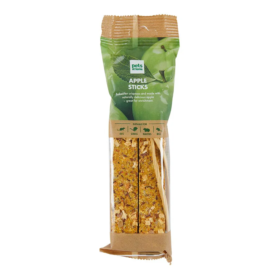 Healthy Pets at Home Small Animal Apple Sticks Treats x2 70g Elite